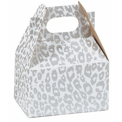 Silver Cheetah Print 4" Gable Box