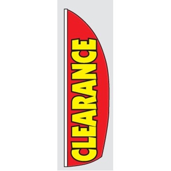 8' Poly-Knit Stock Feather Flag w/Pole Kit (Clearance w/Red Background)