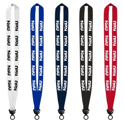 Evolution34 - 3/4" Polyester Welded Lanyard with Trapezoid and Plastic O-Ring