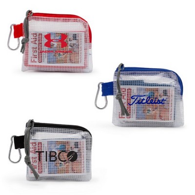 Golf Safety & First Aid Kit in a Zippered Clear Nylon Bag