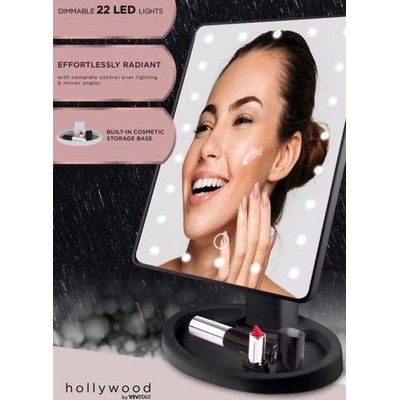 Vivitar® Hollywood by Vicitar Lighted LED Black Vanity Mirror