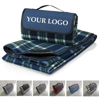 Roll Up Picnic Blanket W/ Various Logo Checkered