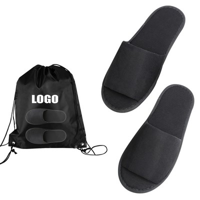 Charcoal Gray Travel Slipper w/Backpack