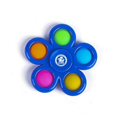 Five Bubble Flower Fidget Push Pop Spinner