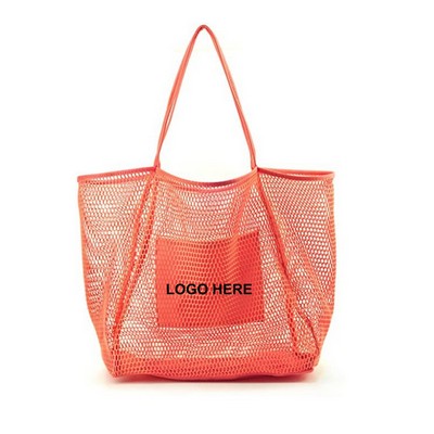 Macaw Shoulder Tote Bag With Mesh Pocket