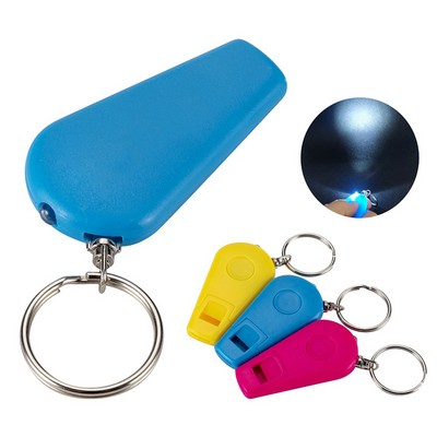 Whistle and Shine: LED Flashlight Keychain for Safety