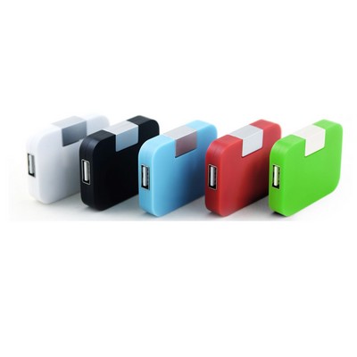 Compact 4-Port USB Hub Portable Connectivity Solution
