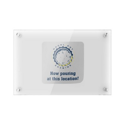 White Static Stick Decal w/Static On Back (6 to 10 Square Inches)
