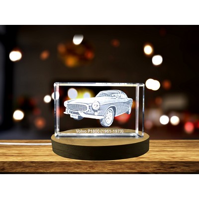 Swedish Classic: Volvo P1800 (1961 1973) - 3D Engraved Crystal Tribute