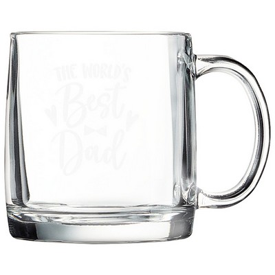 Clear Coffee Mug, Engraved, 12 1/4 oz