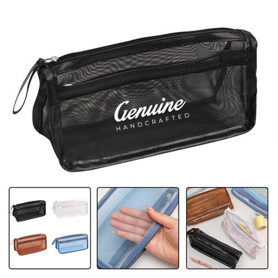 Portable Mesh Pencil Bag