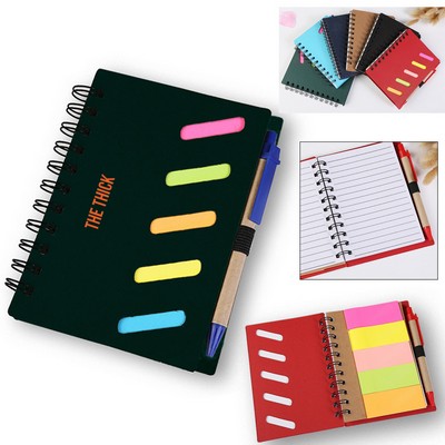 Sticky Notebook Index Tape with Pen