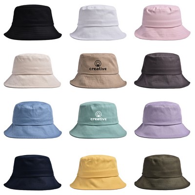 Solid Color Adult Bucket Hat