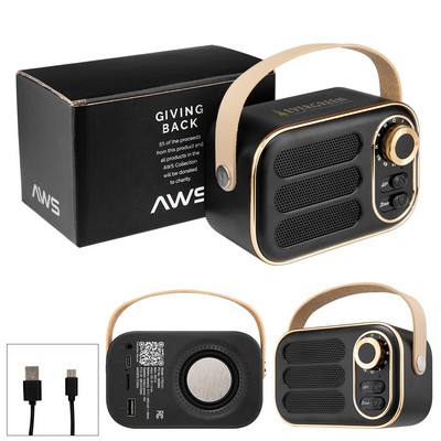 Aws Retro Boom Fm Radio & Wireless Speaker