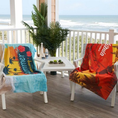 35" x 60" Sublimated Deluxe Beach Towel