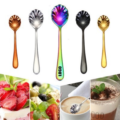 5.62 Inch Shell Shaped Dessert Coffee Spoon