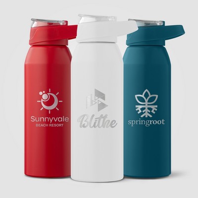 Lyse Recycled Aluminum Sport Bottle - 24 oz. - Laser Engraved