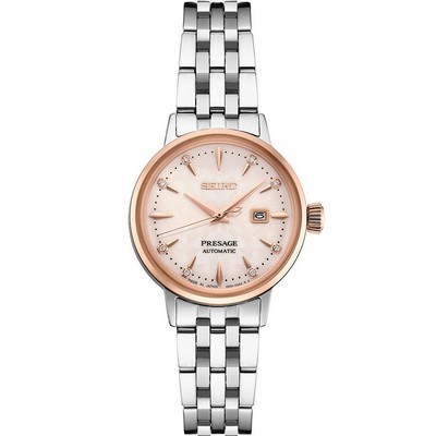 Seiko Watch Presage Pgp Tt Automatic Pink Dial W/ Diamond Markers