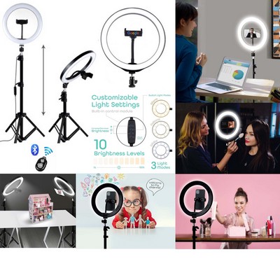 Promotek iBank® Home Streaming Studio with 10" Light & Tripod + Bluetooth Remote Shutter