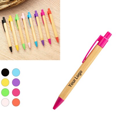 Eco-friendly Bamboo Click Ballpoint Pen