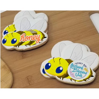 4" Bee Shaped Logo Sugar Cookie