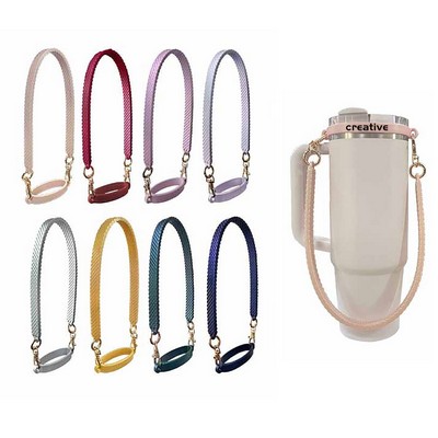 Water Bottle Handle/Carrier w/Strap Tumbler Cup Silicone Sleeve