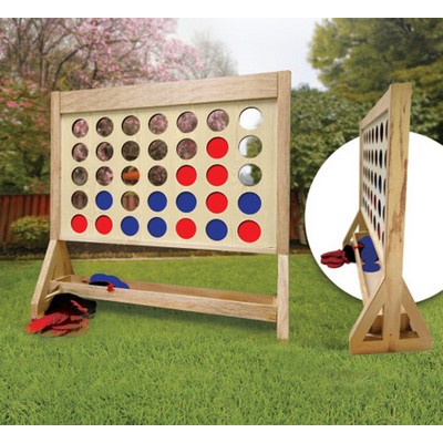 Wood 4 in a Row Game