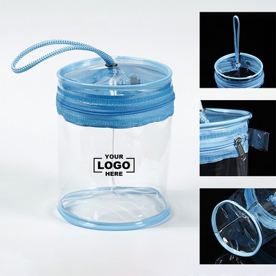 Clear Round PVC Travel Toiletry Bag