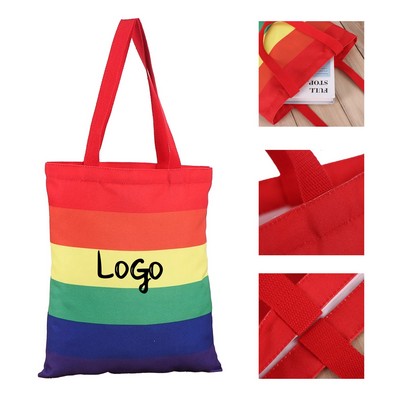 Rainbow Pride Canvas Tote Bag