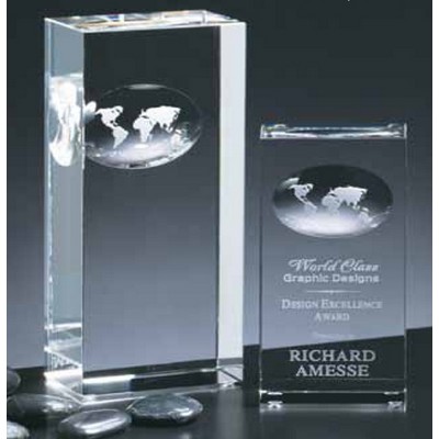 Crystal Atlas Award (3" x 7" x 2")