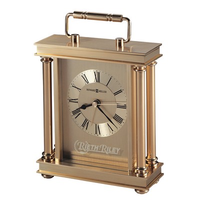 Audra Gold Carriage Alarm Clock w/ Decorative Handle