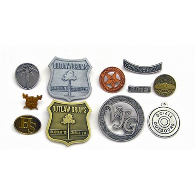 5/8" Custom Die Struck Copper Antiqued Pin