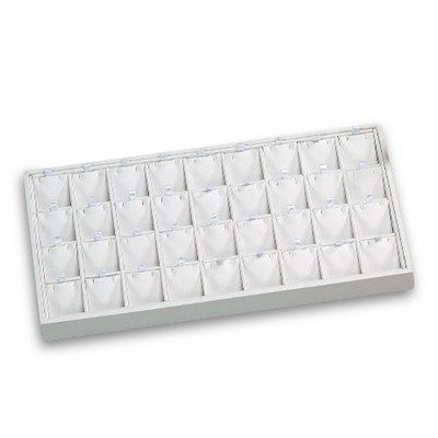 White Leatherette 36 Pendant Tray