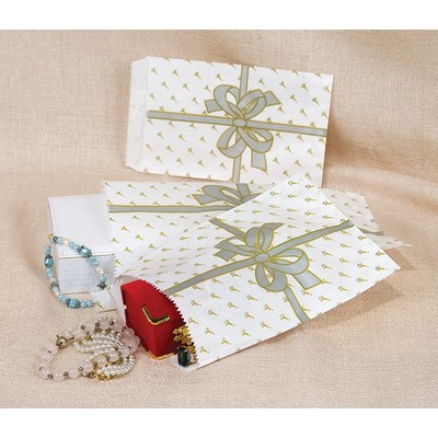 Silver Bow Paper Bags (4" x6")