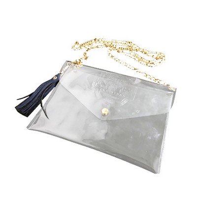 PVC Envelope Clutch Shoulder Bag