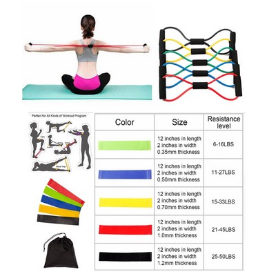 Promotek iBank® Fitness Resistance Bands Set + Chest Expander Band (Red)