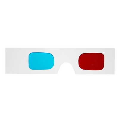 3D Glasses Anaglyph Hand Held Viewers - PLAIN WHITE STOCK