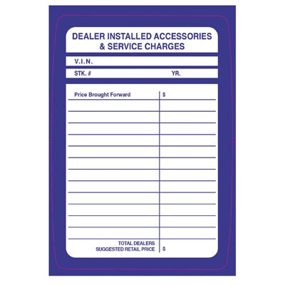 Dealer Add On Stickers (250 Per Pack)
