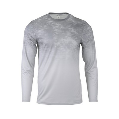 Paragon® Adult Montauk Long Sleeve Shark Fade Print Tee Shirt