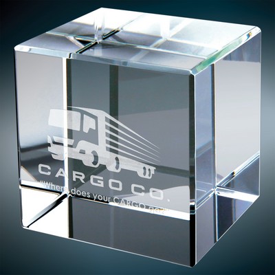 3" x 3" Crystal Cube