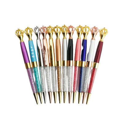 Crystal Crown Ballpoint Pens MOQ 50PCS
