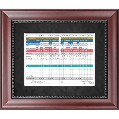 Angus (Mahogany/Black) - Golf Scorecard Display 14"x12"