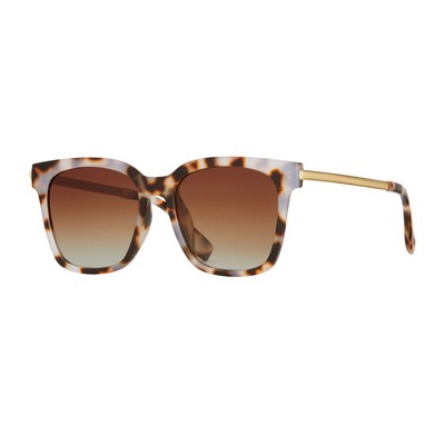 Everly Eco-Process Polarized Sunglasses w/Tortoise & Gold Frame