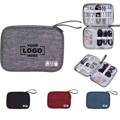 Custom Travel Case for Electronics Accessories: Data cable organizer and storage bag.