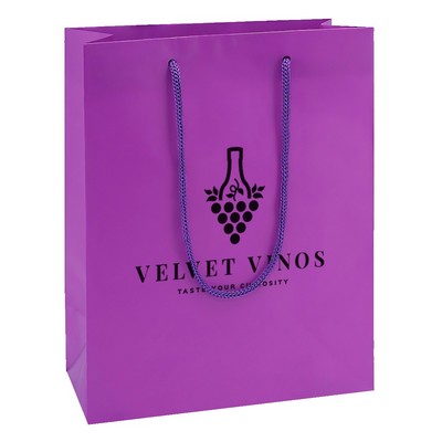 Matte Laminate Shopping Bags- 8" x 4" x 10"