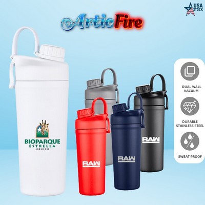 ArticFire 26oz Double Wall Stainless Steel Ice Shaker Bottle
