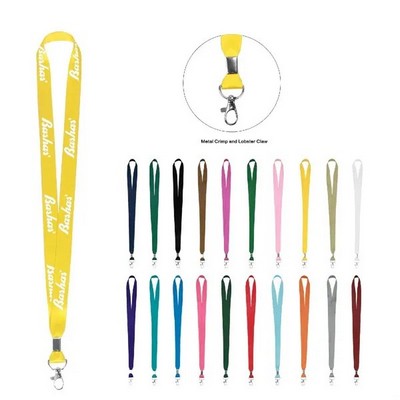 3/4"" Full Color Dye-Sublimated Lanyard W/ Lobster Claw & M