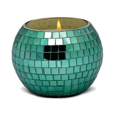 Magique 10 Oz Green Disco Ball Candle With Lid - Tabac & Pine