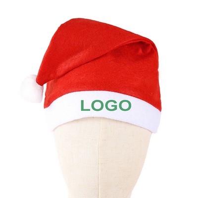 Christmas Non-Woven Pom-Pom Santa Claus Hat MOQ100PCS
