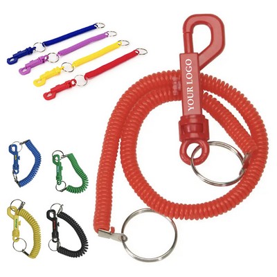 Retractable Spring Coil Keychain Spiral Lanyards